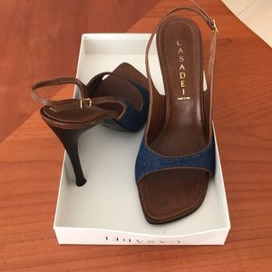 Jeans denim Italian shoes,size 38